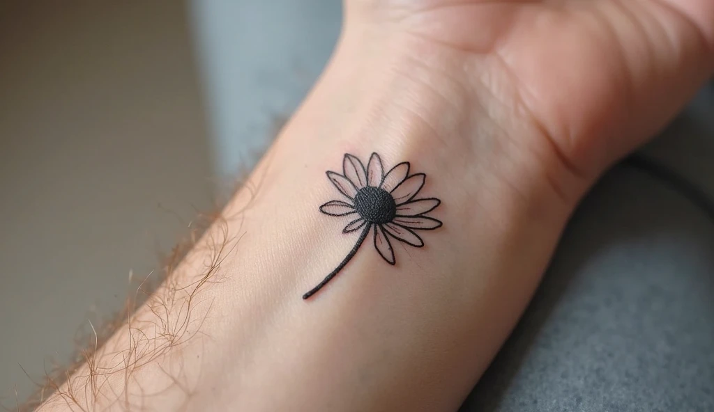 Small flower small tattoo ideas for wrist representing purity, growth, and natural beauty.