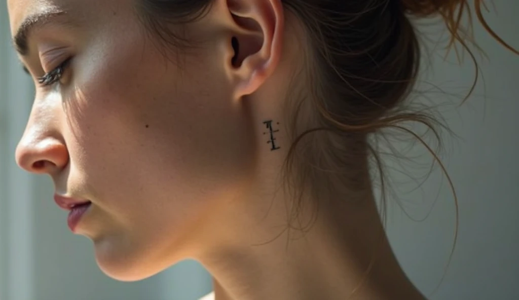 Small symbolic tattoo of a semicolon representing mental health, resilience, and the courage to continue.