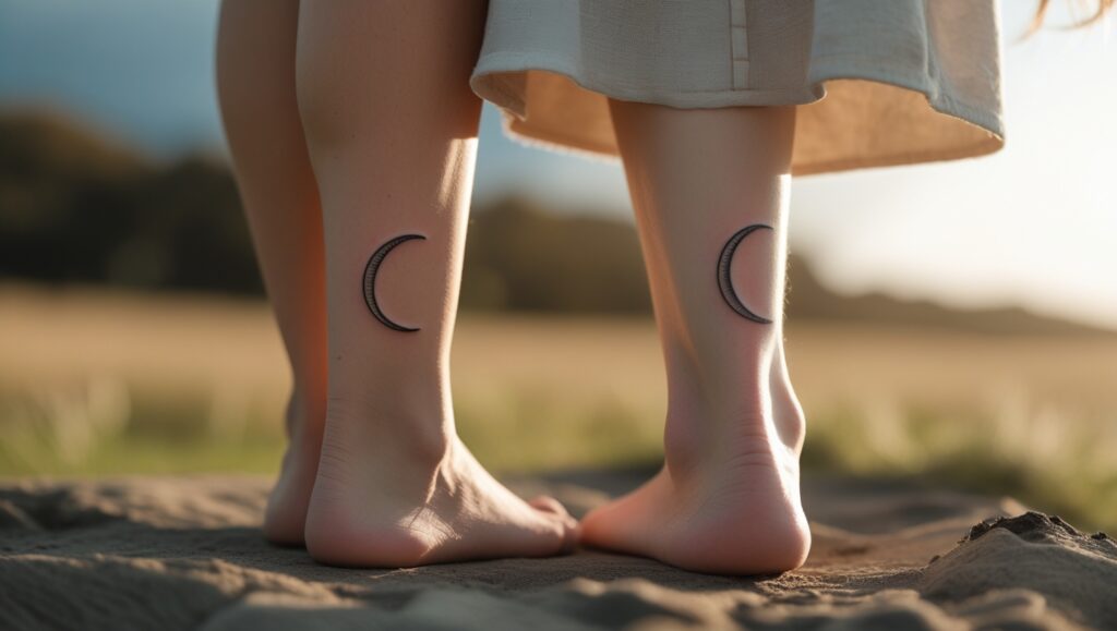 small Matching ankle tattoo 