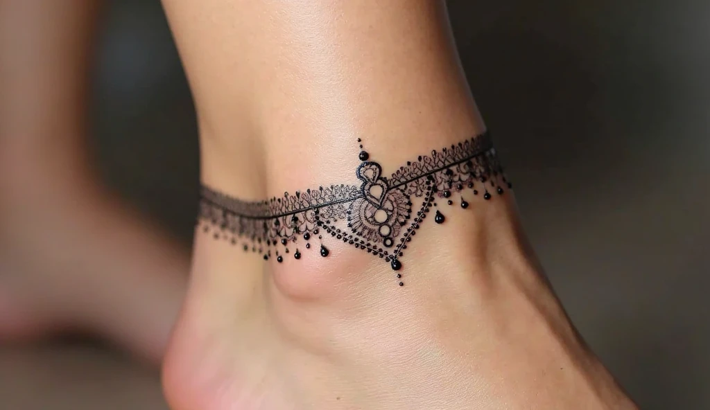 small Ornamental ankle  Tattoo