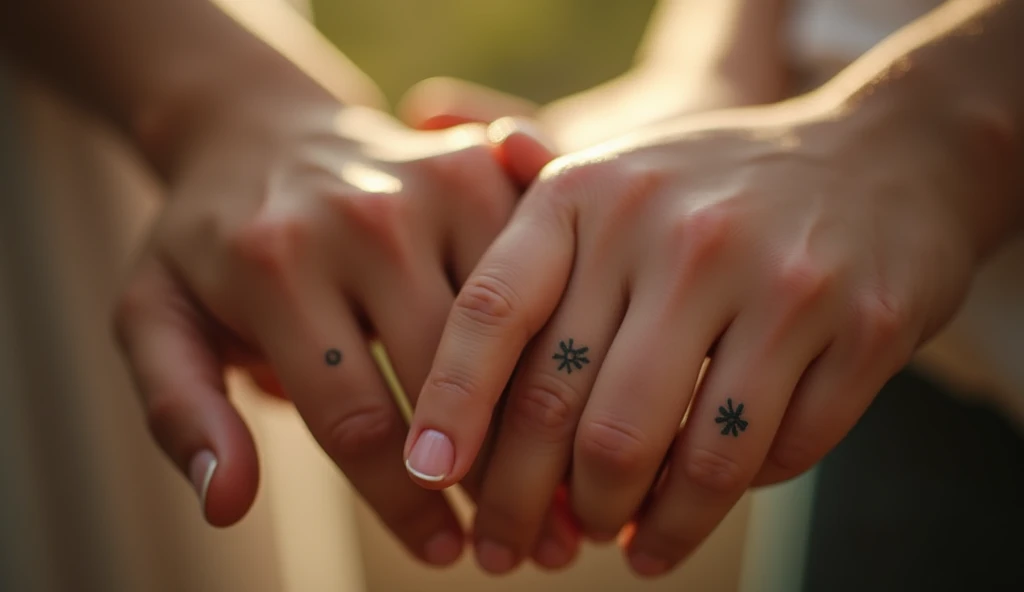 Matching puzzle pieces finger tattoo ideas on finger representing soulmates and perfect fit love.