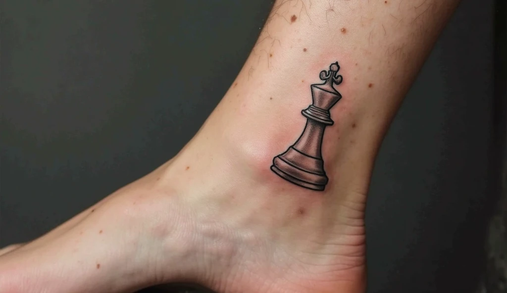 Chess pawn tattoo showing growth and strategy, a classic choice for meaningful small tattoos.