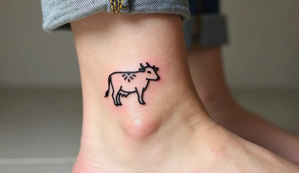 Cows Can Fly Aesthetic Tattoo – Fun and quirky flying cow aesthetic tattoo symbolizing imagination.
