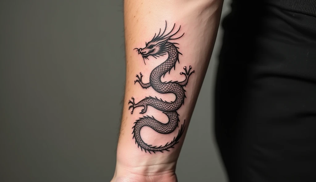 Japanese Dragon Aesthetic Tattoo – Bold dragon aesthetic tattoo design inspired by Japanese mythology.