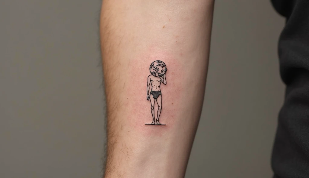 Atlas Aesthetic Tattoo – Strong atlas aesthetic tattoo design symbolizing responsibility and resilience.