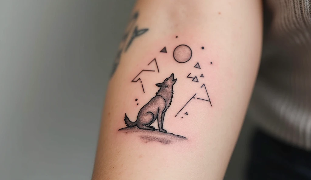 Silhouette Geometrical Tattoo