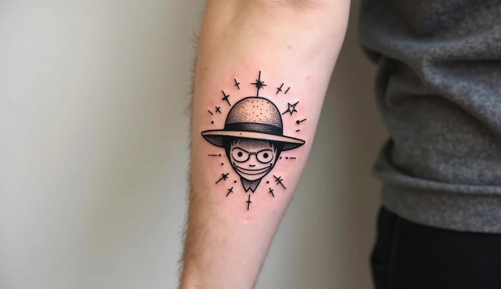One Piece Anime Geometric Tattoo