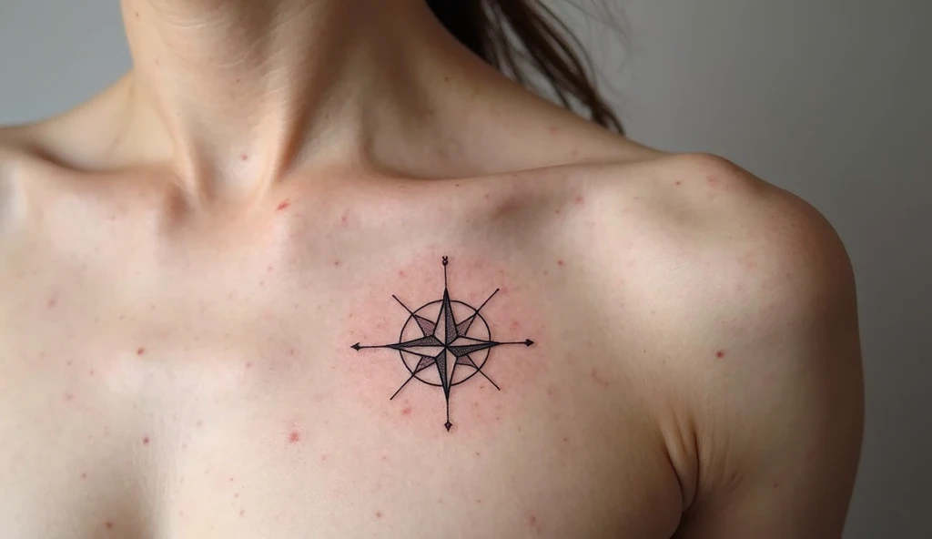 Geometric Compass Tattoo