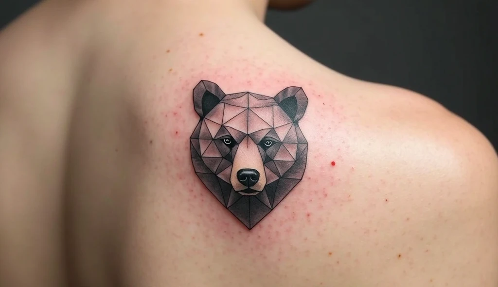 Geometric Bear Tattoo