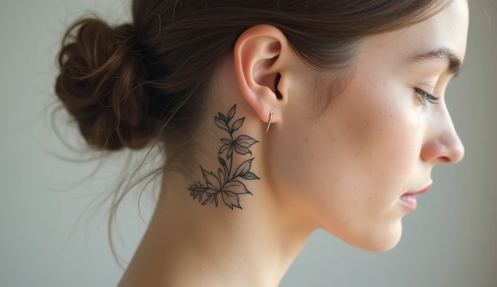 Flower Behind Ear Tattoo Ideas