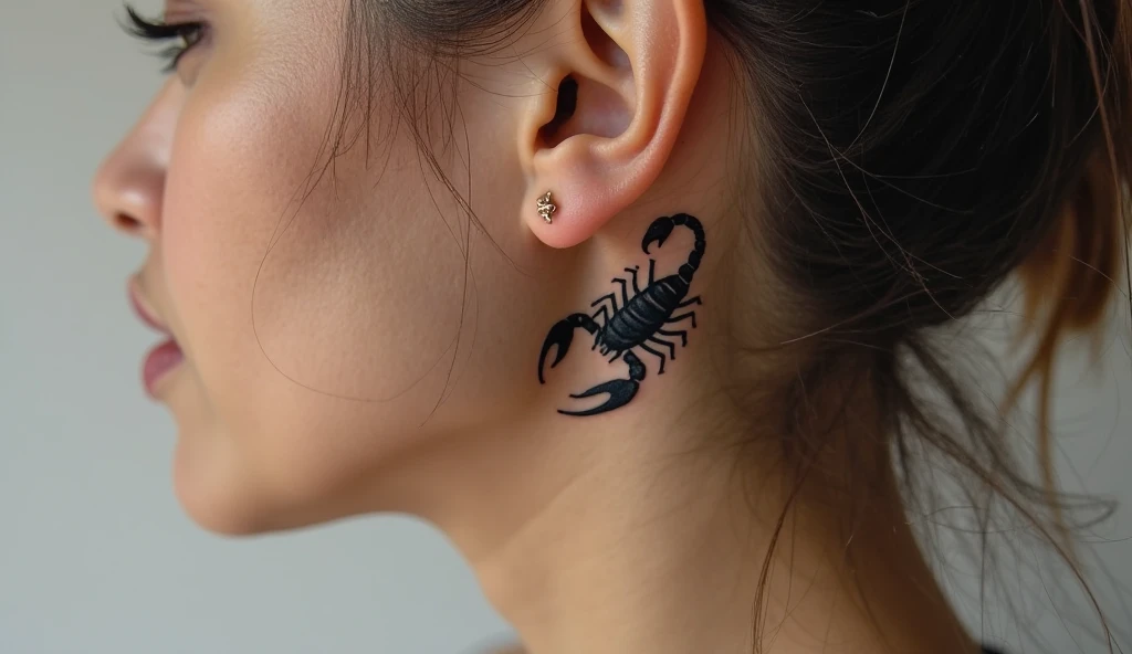 Scorpion Behind Ear Tattoo Ideas