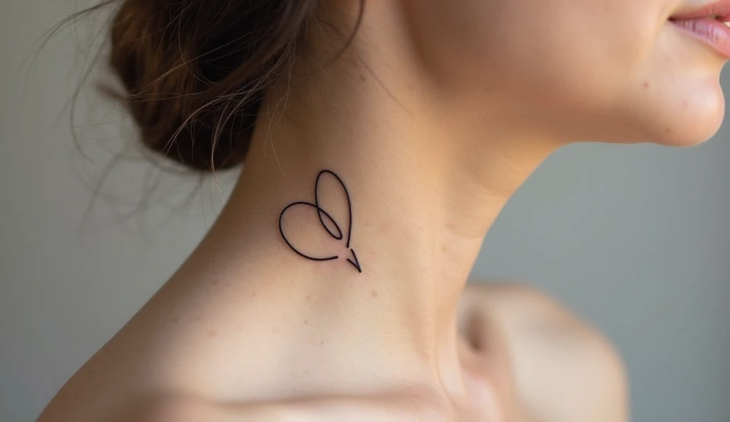 Infinity Heart Tattoo (Line Art)