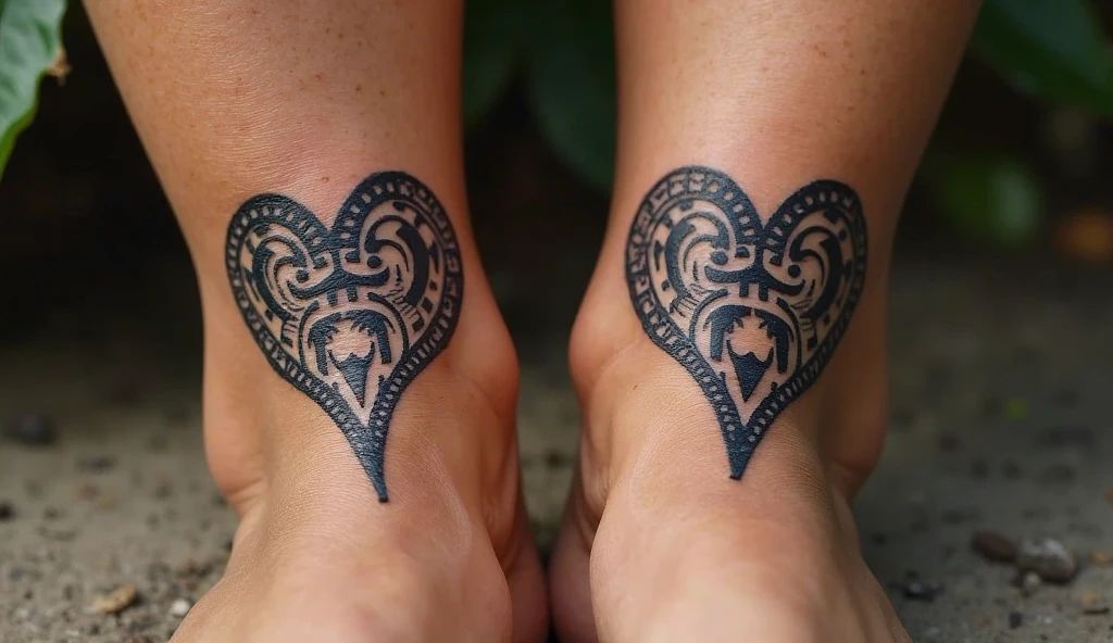Polynesian Hearts (2 Tattoos)