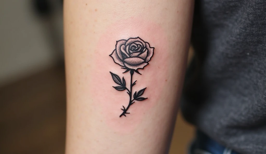 Little Tribal Rose Tattoo