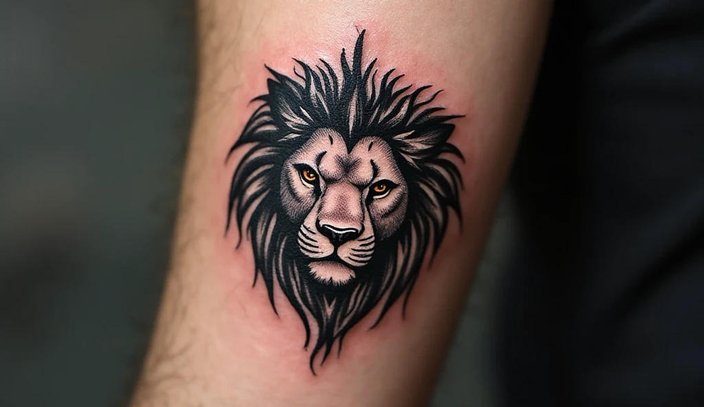 Tribal Lion Head Tattoo