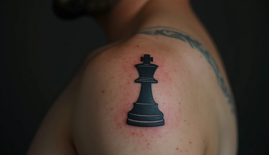 small Chess Piece tattoo for men 