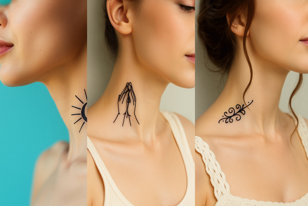 small line art tattoos