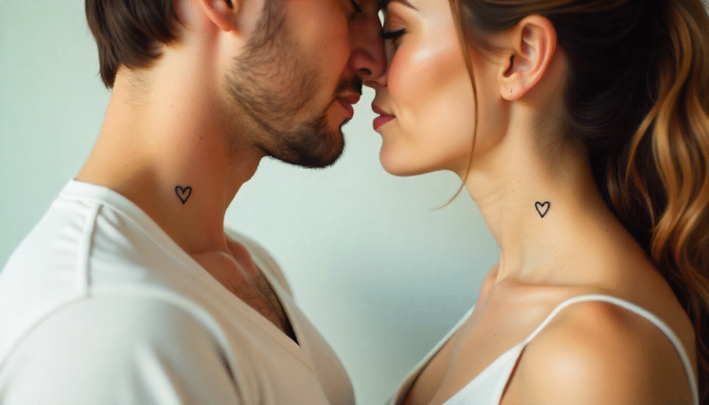 Matching Butt Fine Line Tattoos for Couples (Babeland Style)