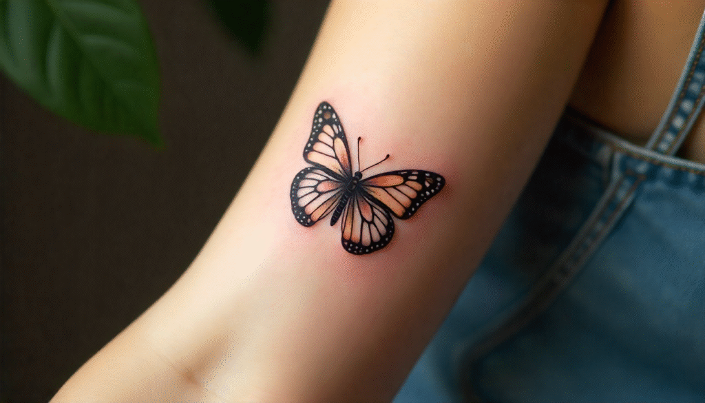 Realistic Butterfly tattoo