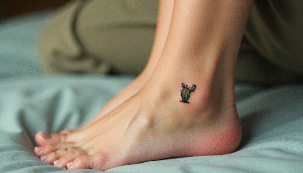 Small Cactus realism tattoo