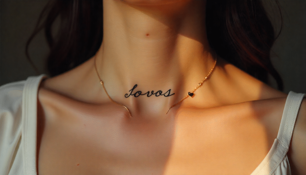NAME NECK TATTOO