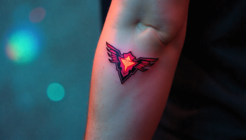 Neo Genesis Evangelion Tattoo – Futuristic anime-inspired aesthetic tattoo design with clean fine lines.
