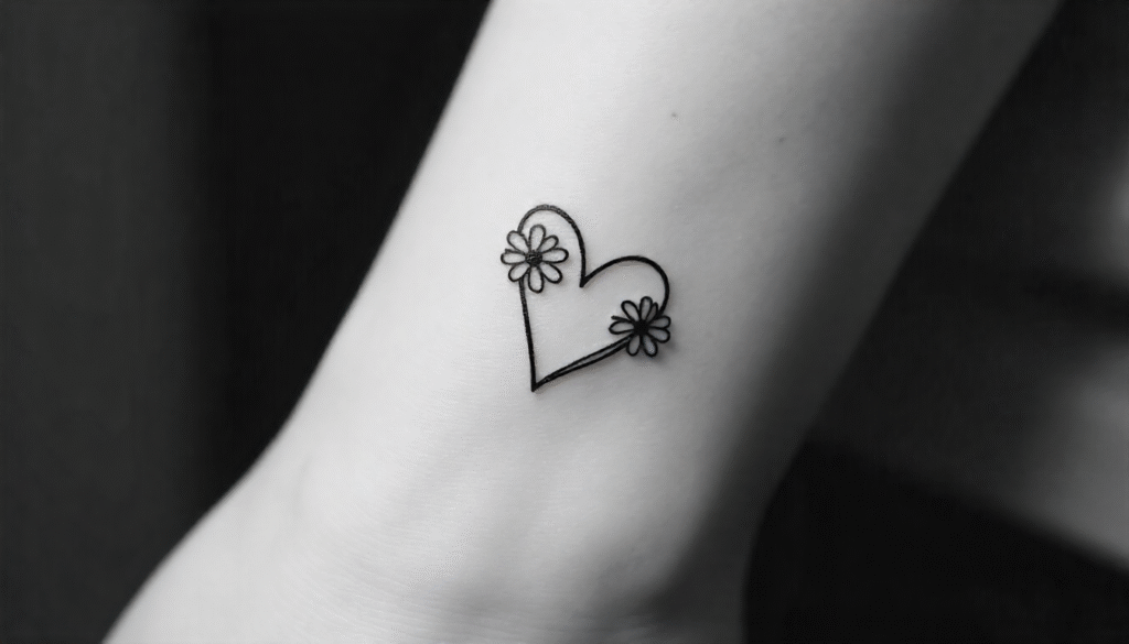 HEART WITH FLORALS