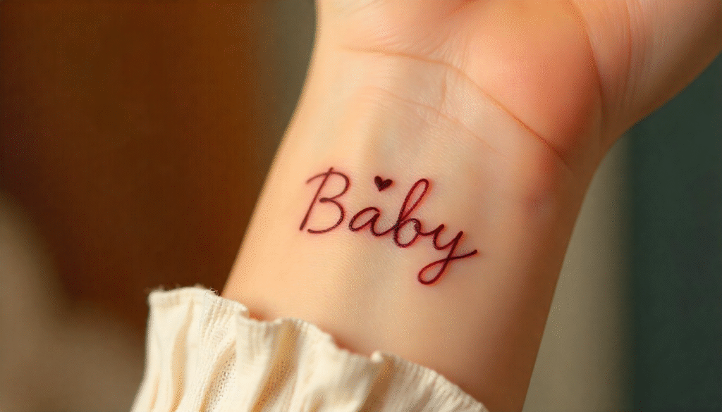 BABY WORD CUTE TATTOO