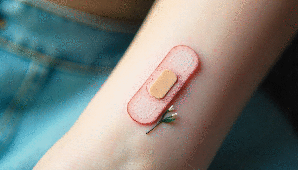 FLOWERS WITH BAND-AID