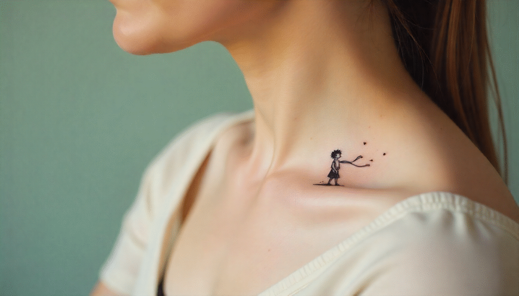 Little Prince Inspired Line Tattoo