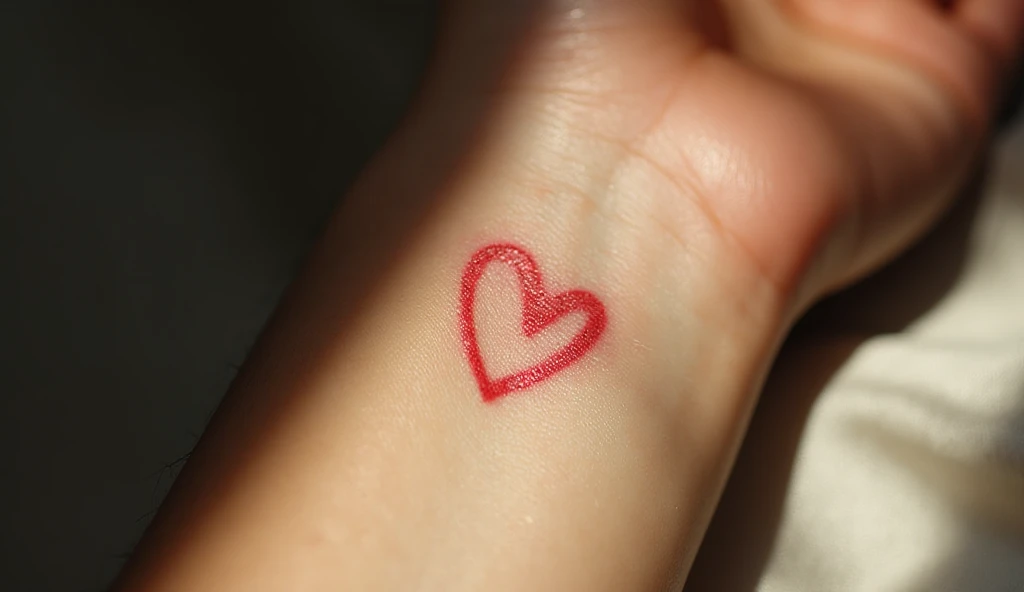 Small heart wrist tattoo for women symbolizing self-love and emotional healing.