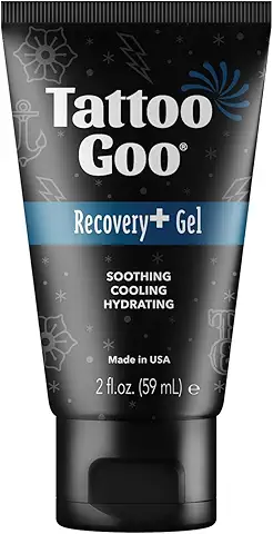 Tattoo Goo Recovery Gel for Tattoo Aftercare, 2 oz, Hydrates & Enhances Healing, Non-Greasy with Panthenol, Allantoin & Glycerin to Soothe Redness & Itch, Helps Ink Appear Brighter