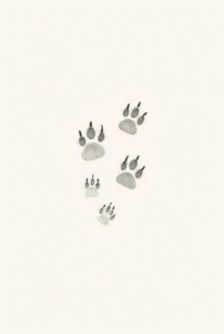 small cute paw print tattoo design symbolizing loyalty and love, minimalist pet-inspired tattoo idea for beginners